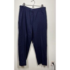 Vtg Original Design by Mr. Stanley Womens Lined Navy Blue Dress Trousers Pants